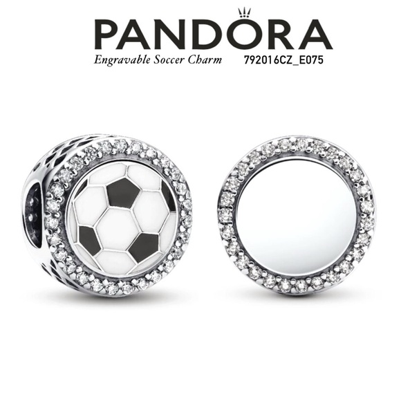 PANDORA Engravable Soccer Charm w/box - Picture 1 of 9